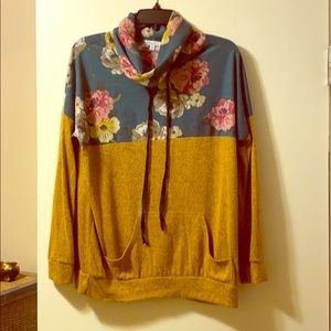 White Birch Small Pull Over Cowl Neck- New